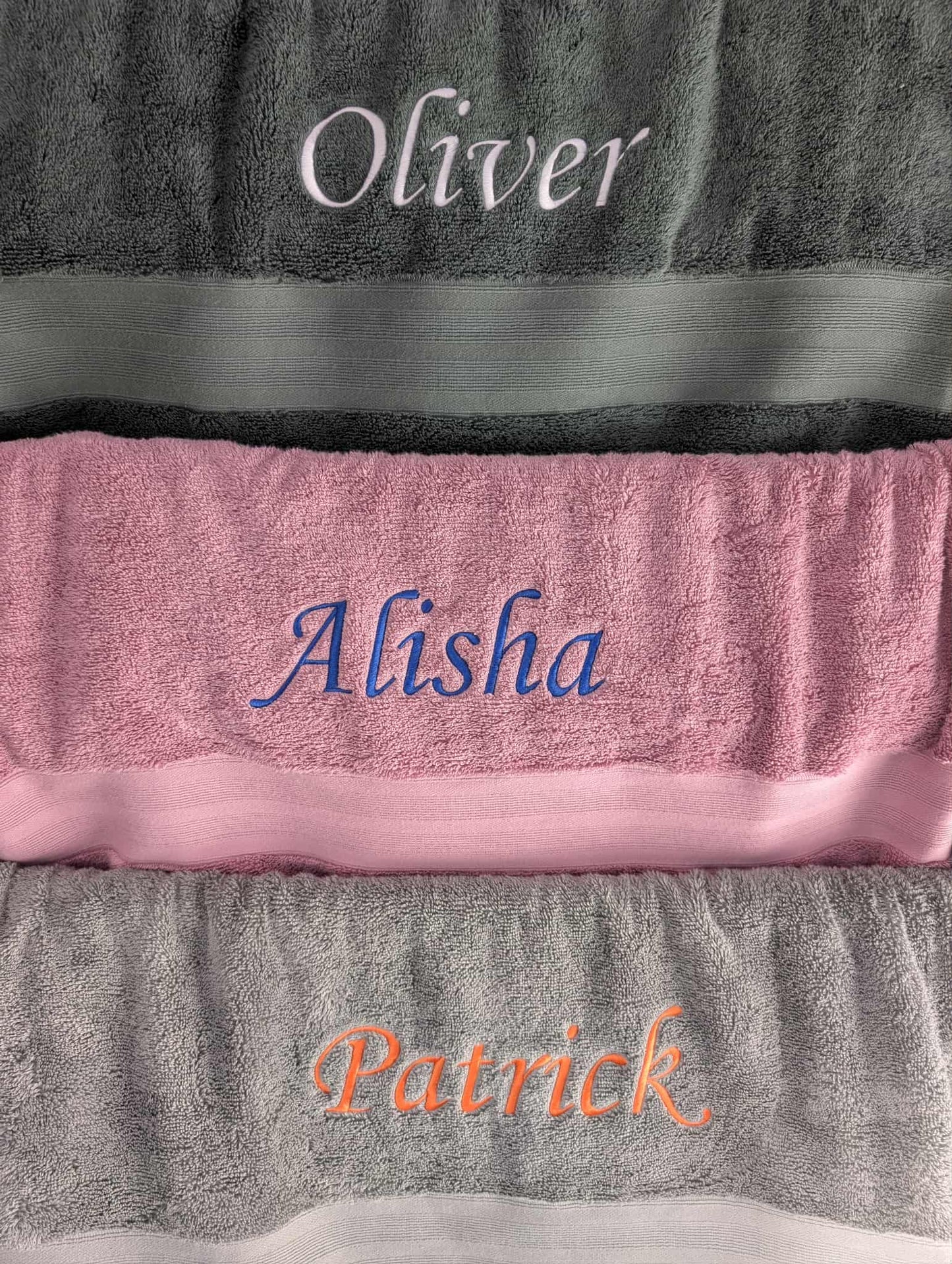 Personalised Embroidered Towels โ Made to Order