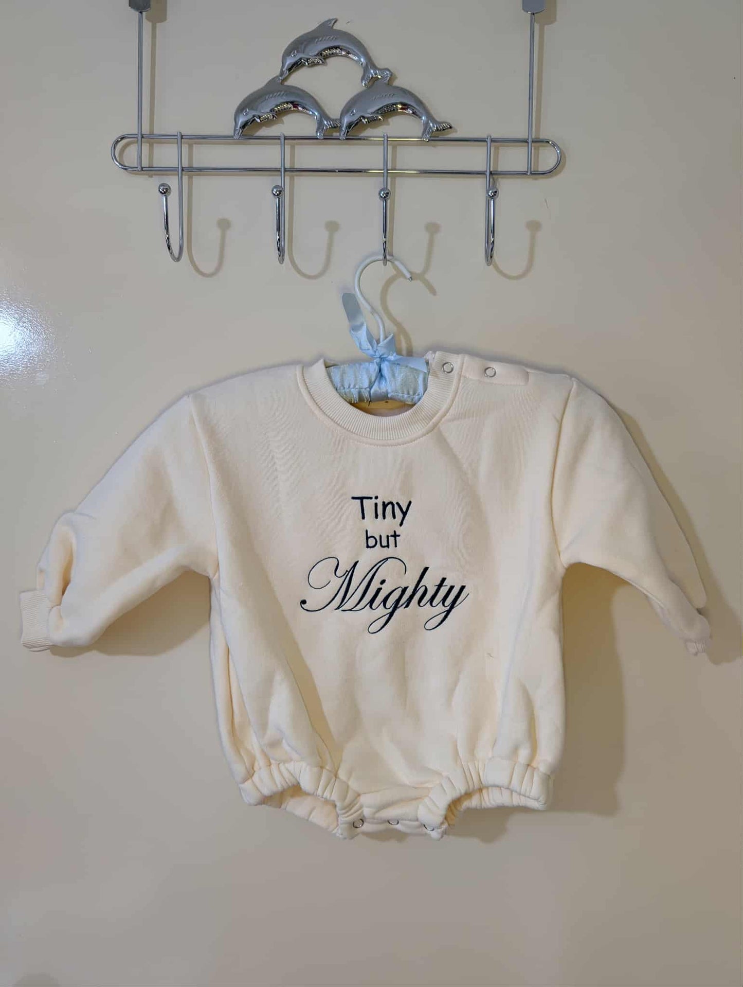 Butter Custom Embroidered Baby Winter Bubble Romper
