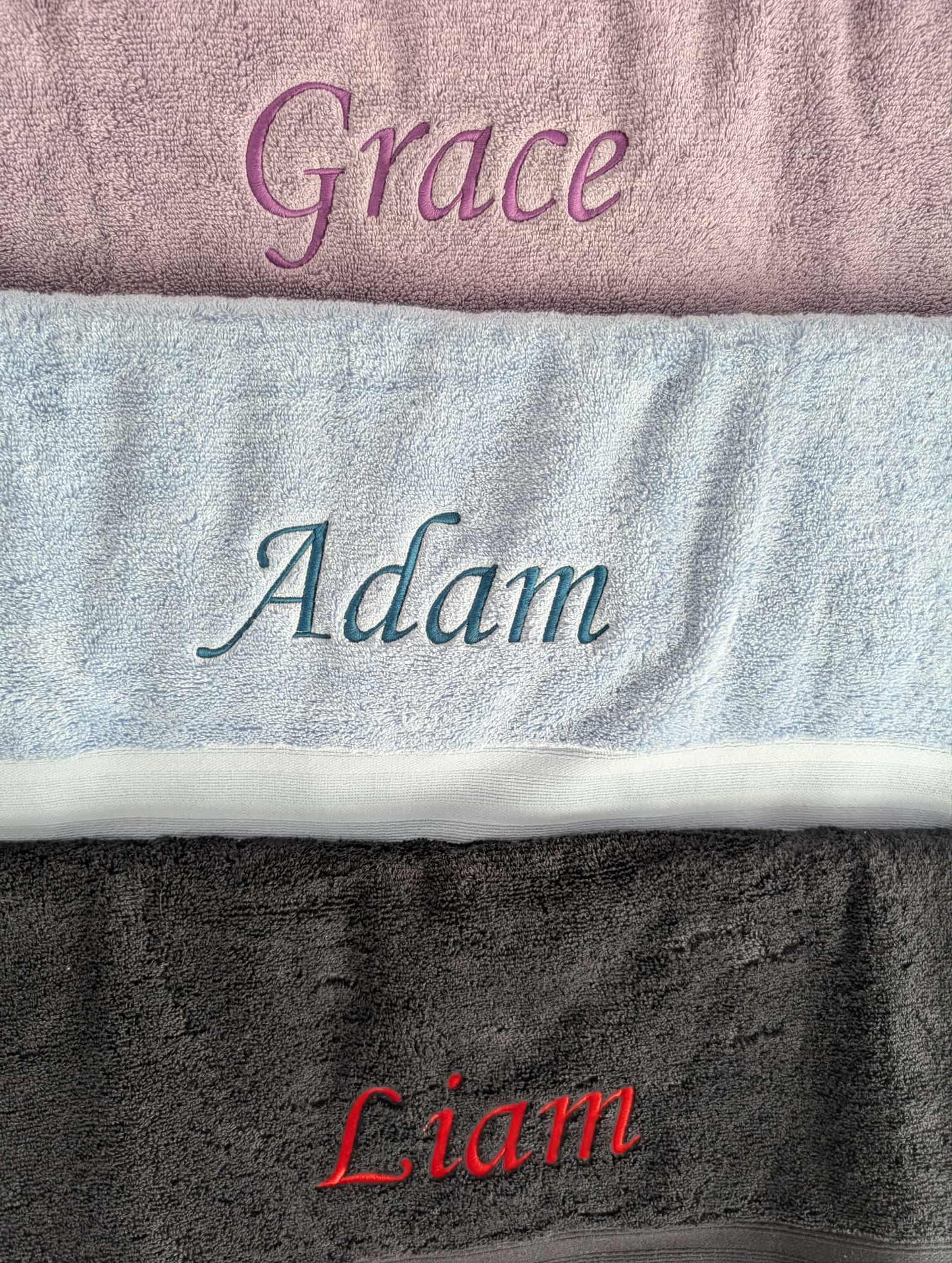Personalised Embroidered Towels โ Made to Order