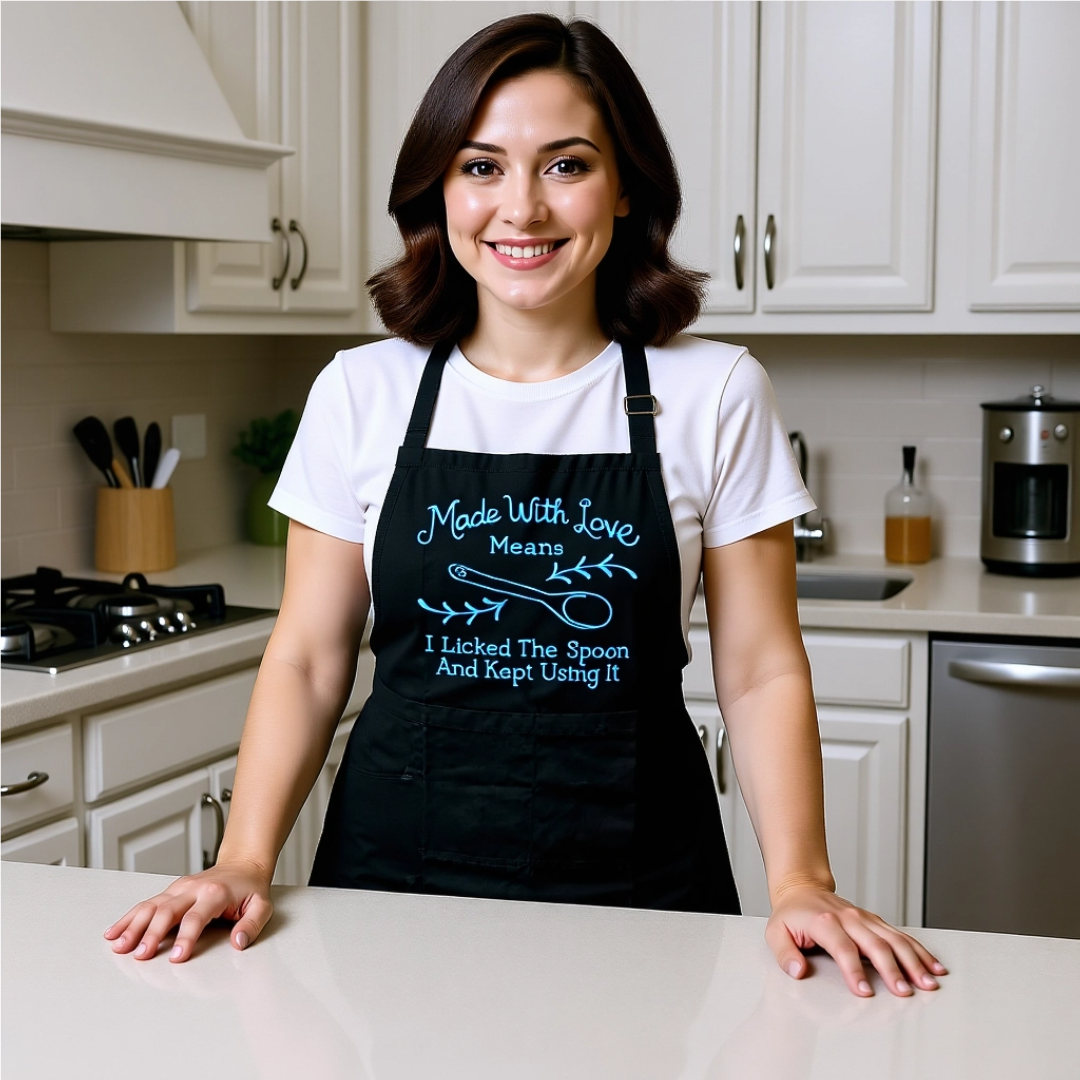 "Made With Love Means I Licked The Spoon" Apron