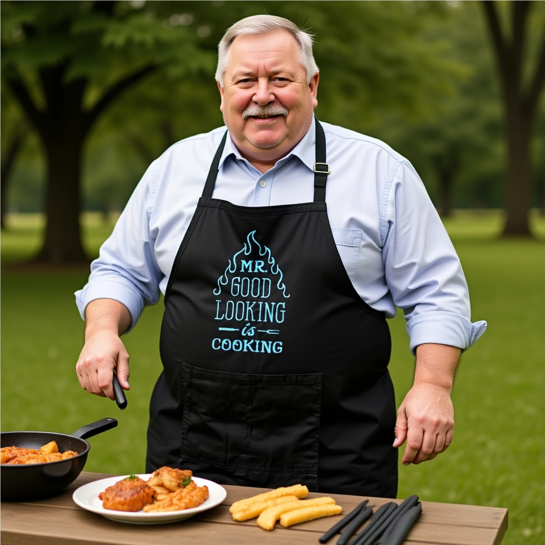 “Mr. Good Looking Is Cooking” Apron