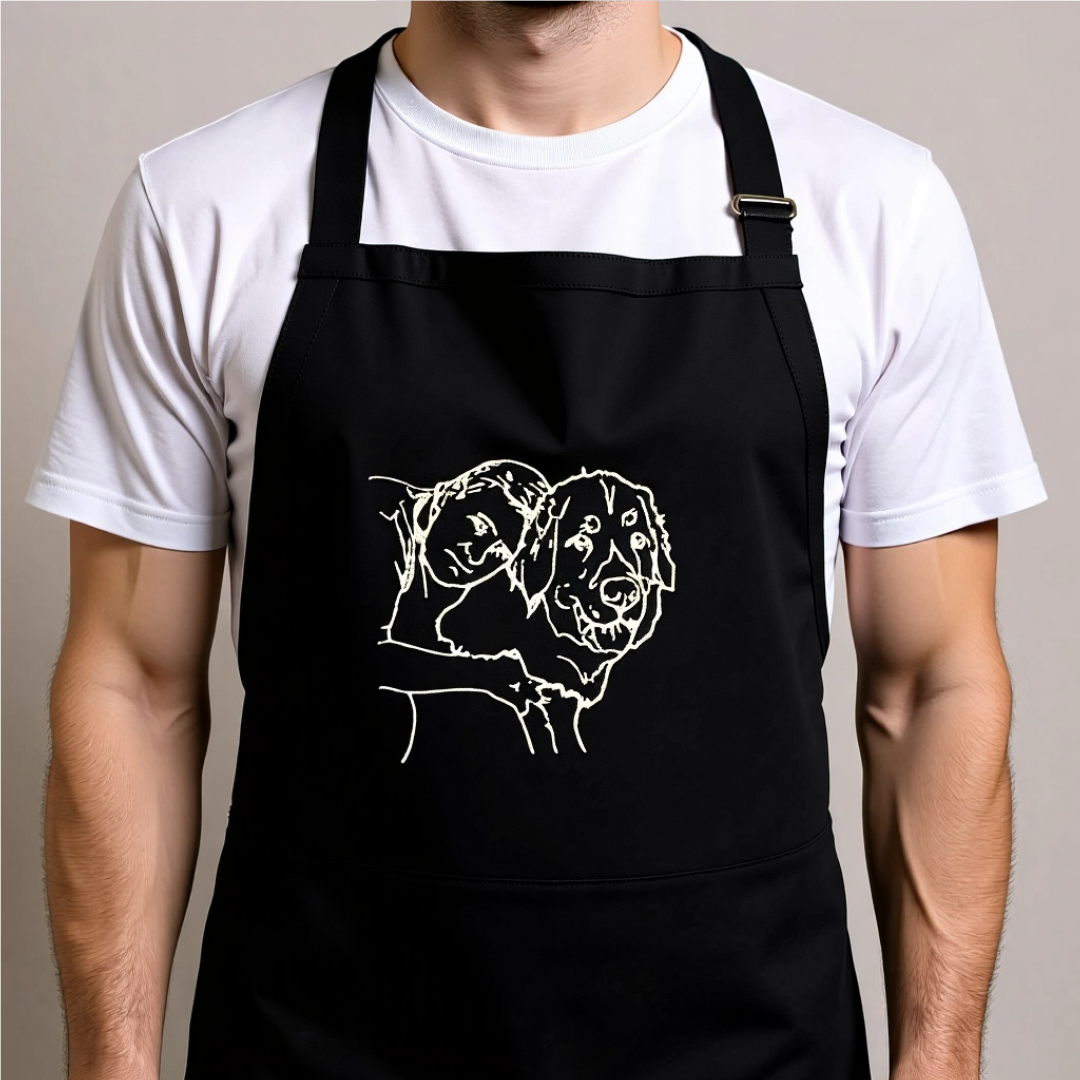 Photo Embroidered Apron