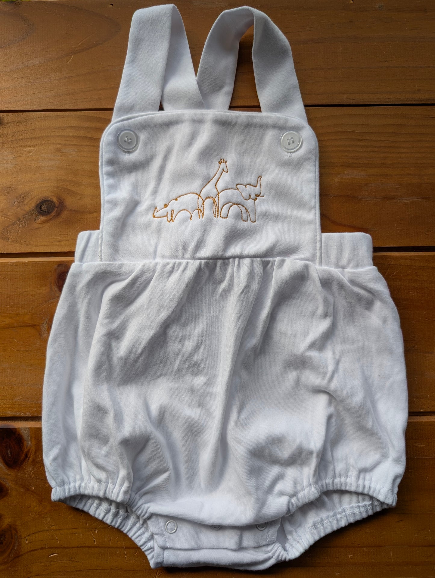 Pre-Embroidered Unisex Summer Baby Rompers