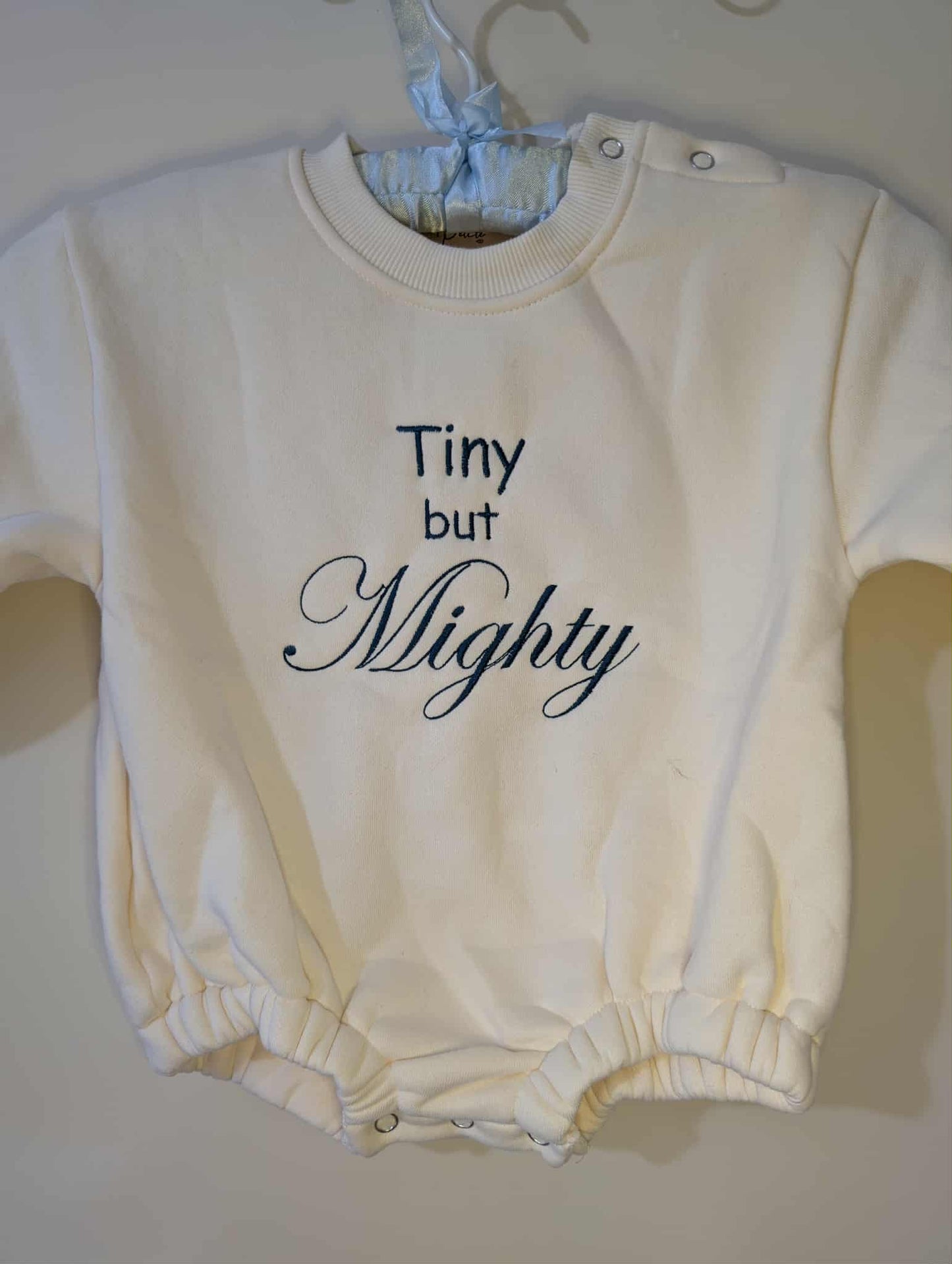 Butter Custom Embroidered Baby Winter Bubble Romper