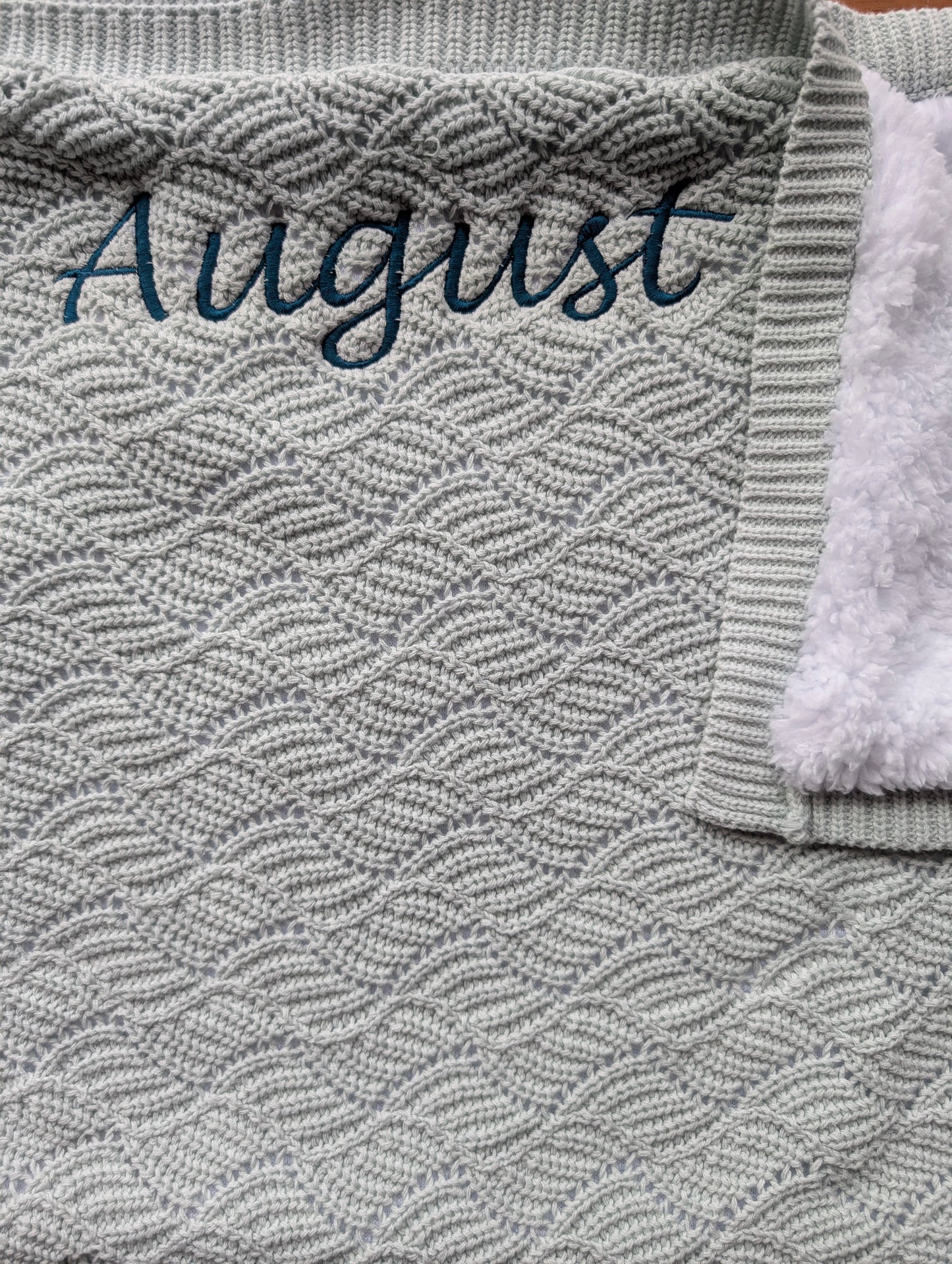 ✨ Fleecy Lined Knit Blanket – Personalised Comfort Meets Cozy Style ✨