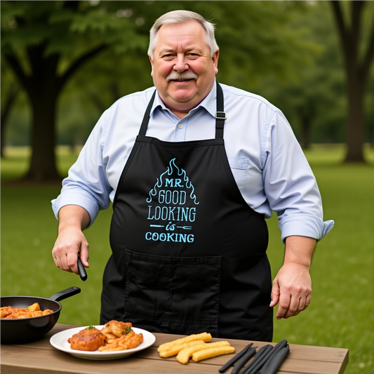 “Mr. Good Looking Is Cooking” Apron