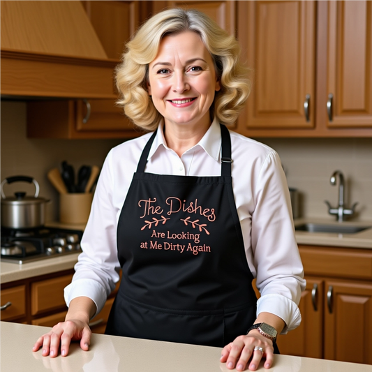 “The Dishes Are Looking at Me Dirty Again” Apron