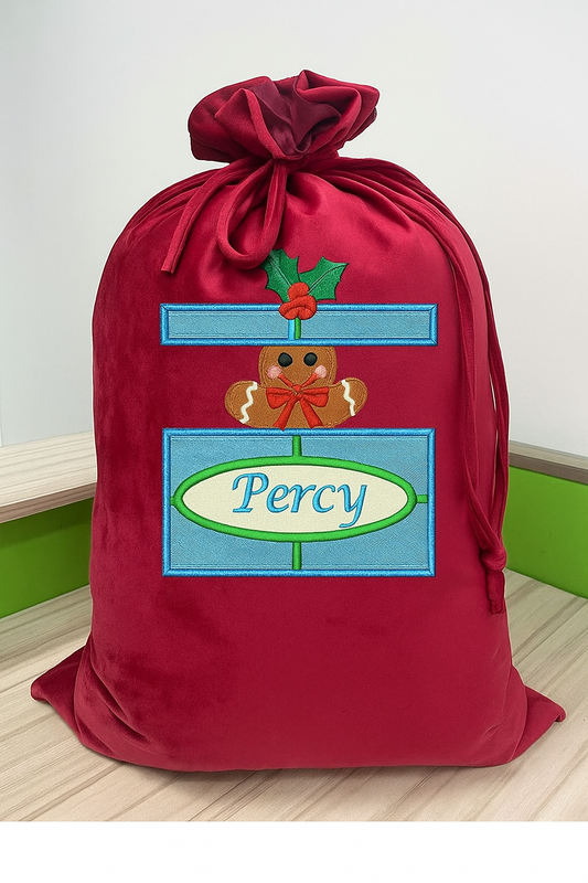 Personalised Velvet Santa Sack