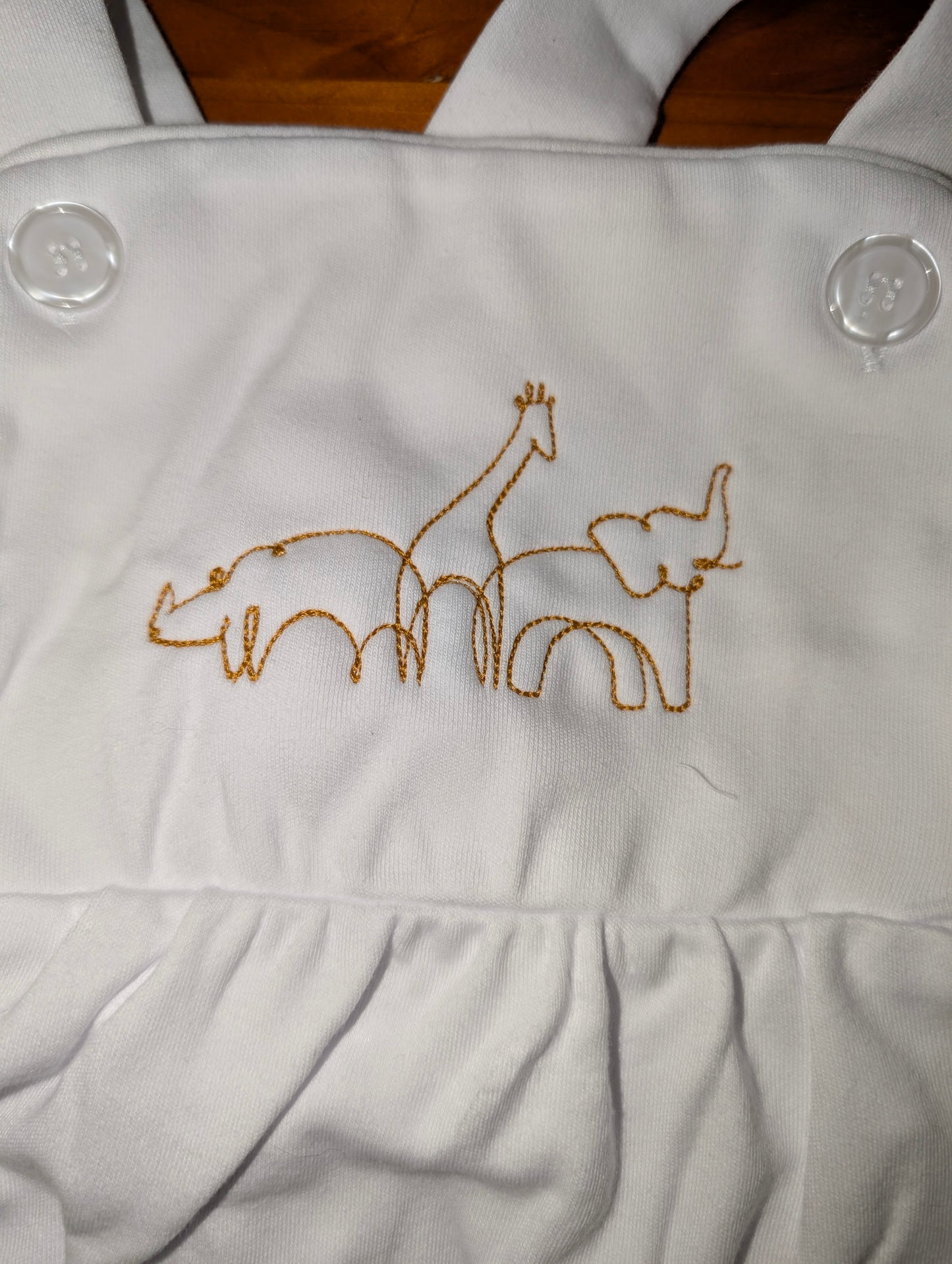Unisex "Safari" Summer Romper - White (12-18 months)
