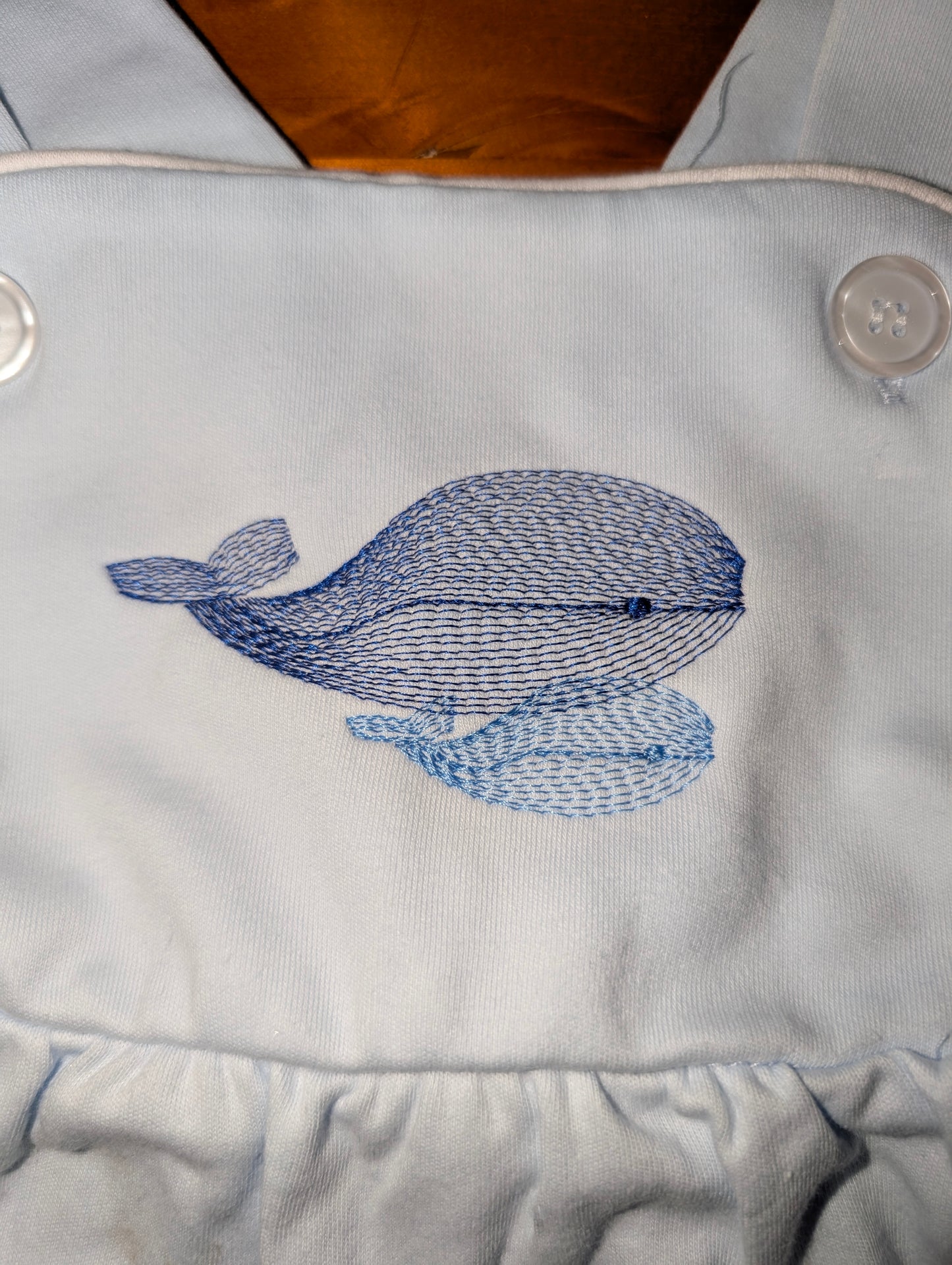 Unisex "Whale" Summer Romper - Blue (12-18 months)