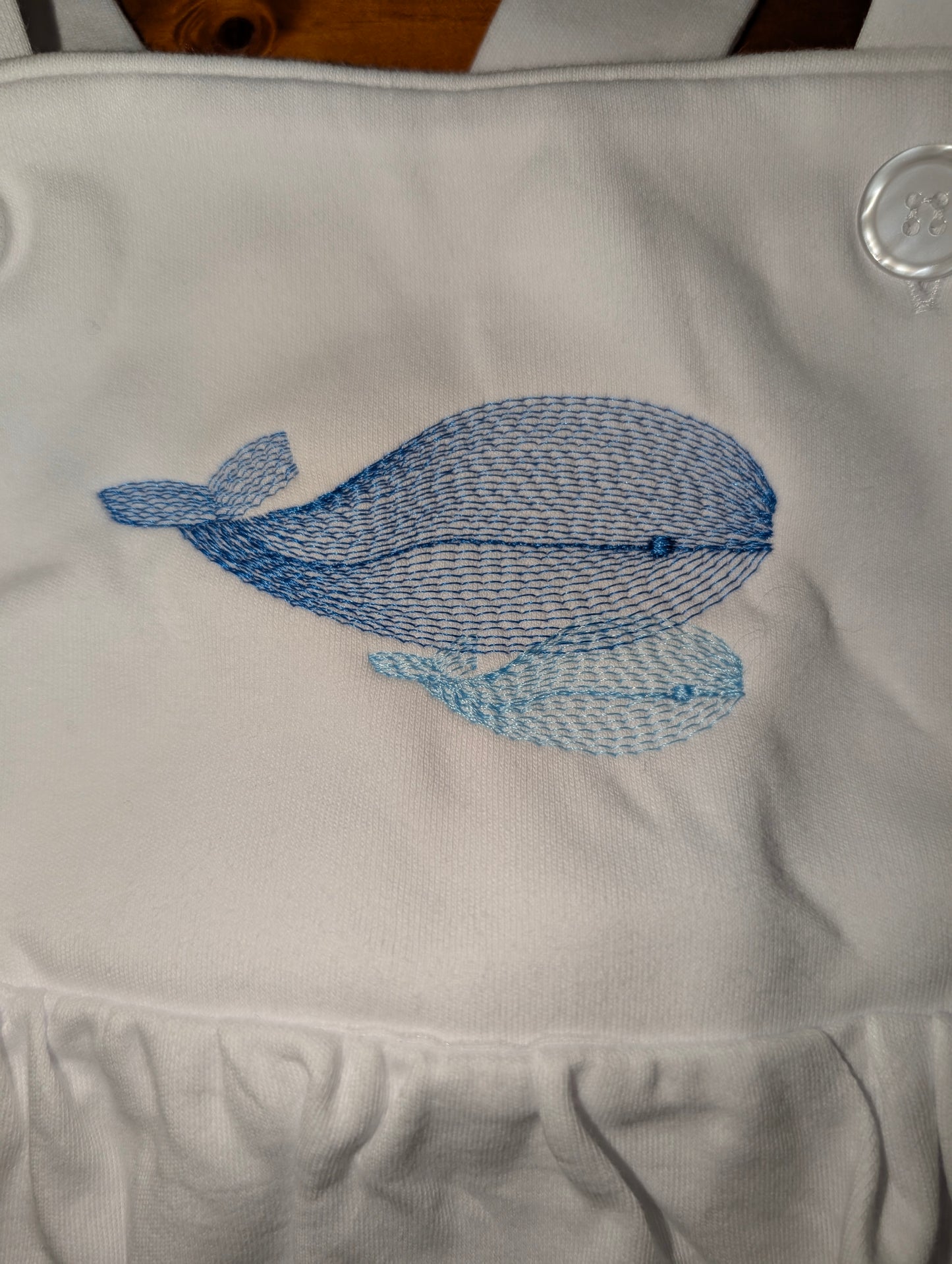 Unisex "Whale" Summer Romper - White (18-24 months)