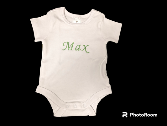 "Personalised" Baby's Name Onesie - white (00000 - size 2)