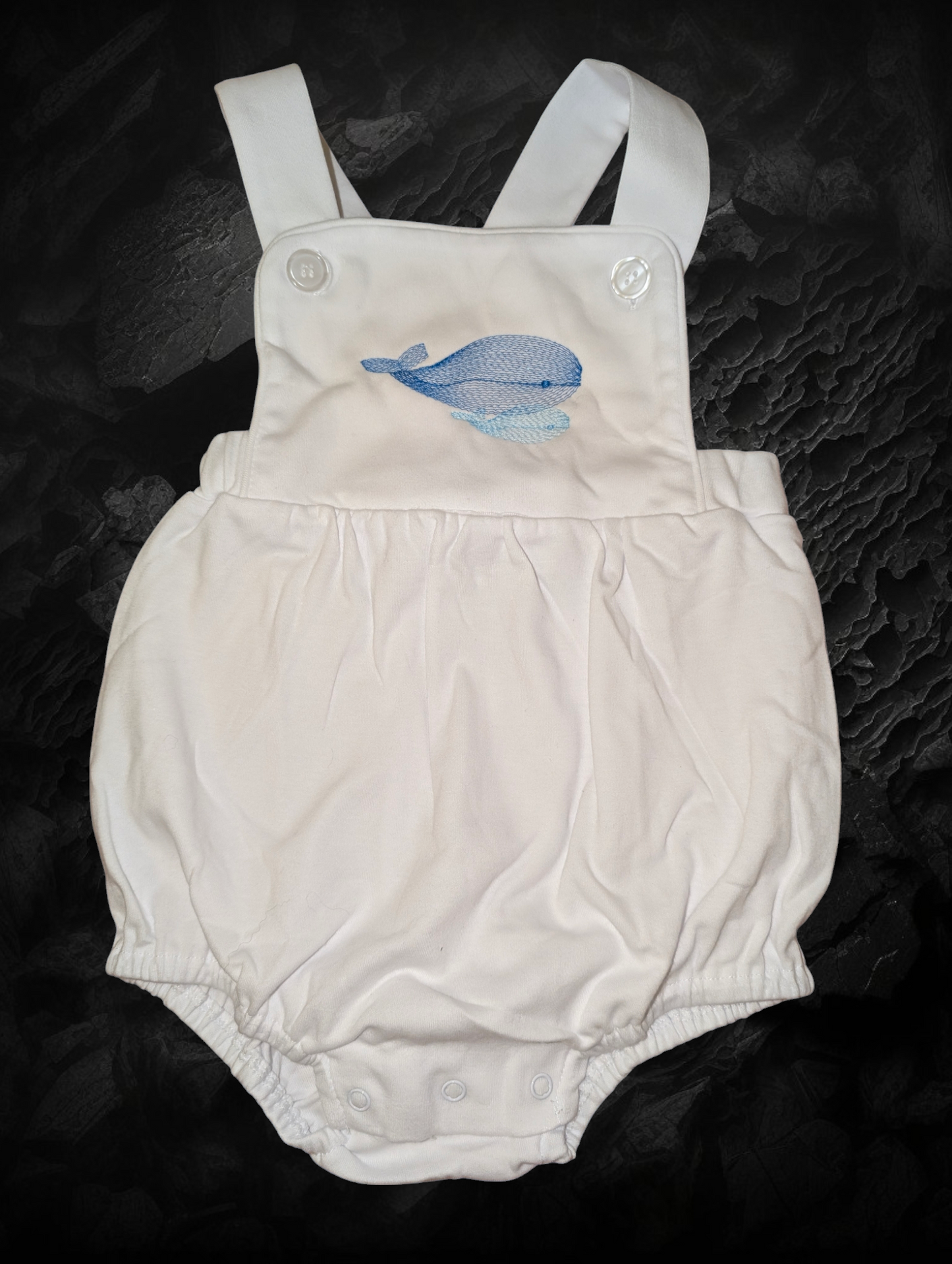 Unisex "Whale" Summer Romper - White (18-24 months)