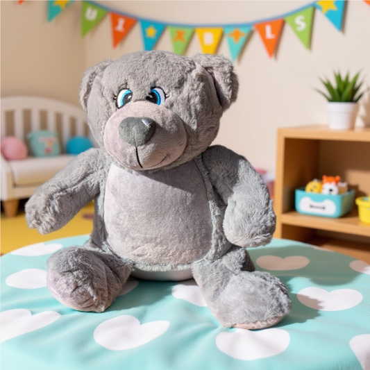 "Grey Bear" Personalized Plush Teddy Bear