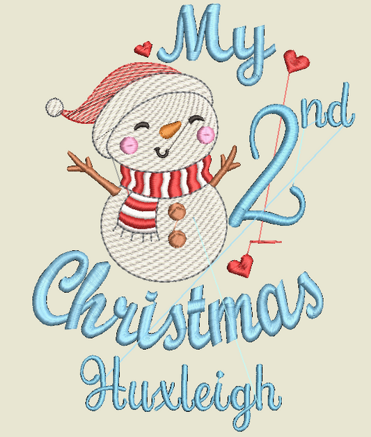Custom 2nd Christmas Baby Onesie