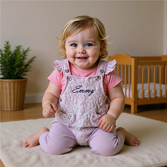 Adorable Ruffle Overalls – Personalised Just for Them